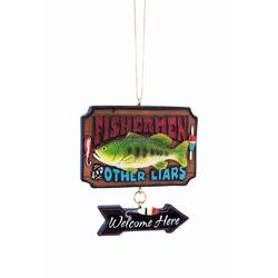 Item 484028 Fishermen and Other Liars Welcome Here Ornament