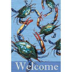 Item 491040 Blue Crabs/Welcome Garden Flag
