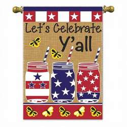 Item 491051 Let's Celebrate Y'all Garden Double Applique Flag