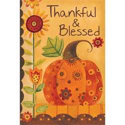 Item 491209 Thankful and Blessed Pumpkin Flag