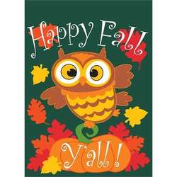 Item 491249 Owls Happy Fall Yall Garden Flag