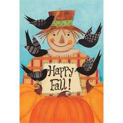 Item 491252 Happy Fall Scarecrow Garden Flag
