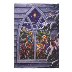 Item 491266 LIGHT FROM WITHIN NATIVITY FLAG