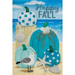 Item 492116 COASTAL FALL APPLIQUE GARDEN FLAG
