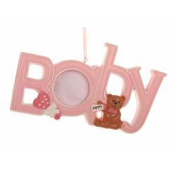 Item 495089 Pink Baby Photo Frame Ornament