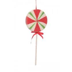 Item 495271 Red/White/Green Lollipop Ornament