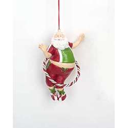 Item 495327 Hula Hoop Santa Ornament
