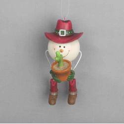 Item 496153 Western Snowman With Cactus