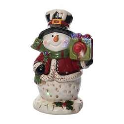 Item 501056 thumbnail Light Up Snowman With Gift Box With Music