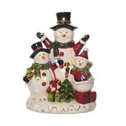 Item 501057 Light Up Jolly Group Of Snowmen