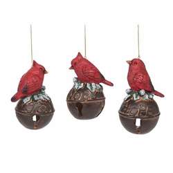 Item 501105 Cardinal On Bell Ornament