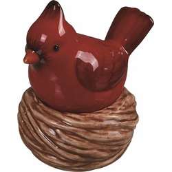 Item 501113 Cardinal On Nest Salt & Pepper Shakers Set
