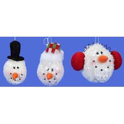Item 501127 Soft Snowman Head Ornament