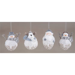 Item 501191 Snowman/Reindeer/Santa Pine Cone Ornament
