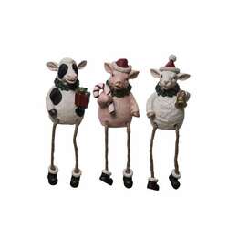 Item 501193 Holiday Farm Animal Shelf Sitter