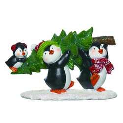 Item 501231 Penguin Family And Tree Figure