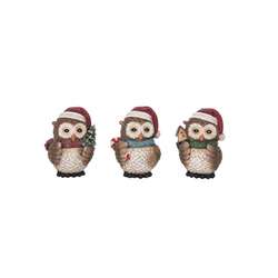 Item 501276 Christmas Owl With Hat Figure