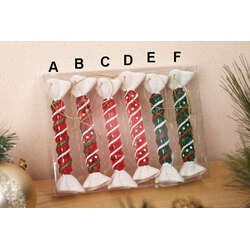 Item 501291 Red/White/Green Striped Candy Ornament