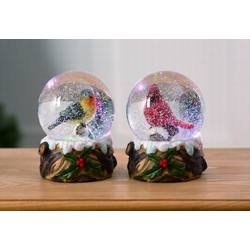Item 501304 Robin/Cardinal Snow Globe