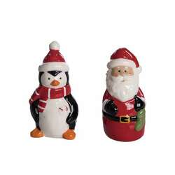 Item 501342 Santa Penguin Salt And Pepper Shaker Set