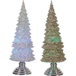 Item 501364 Small Light Up Silver/Champagne Glitter Christmas Tree