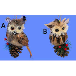 Item 501552 Pine Cone Owl Ornament