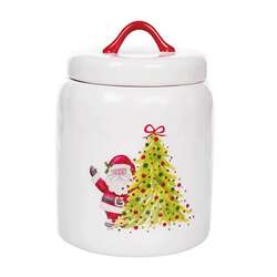 Item 501566 thumbnail Jar With Lid Santa Tree