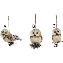 Item 501610 Pine Cone Owl Ornament