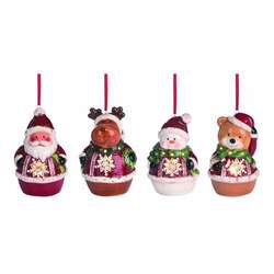 Item 501614 Light Up Christmas Sweater Character Ornament