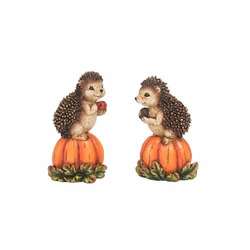Item 501708 Hedgehog On Pumpkin Figure