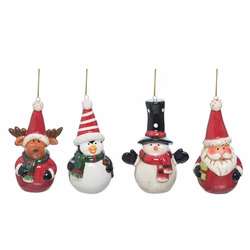 Item 501786 Tall Hat Christmas Character Ornament