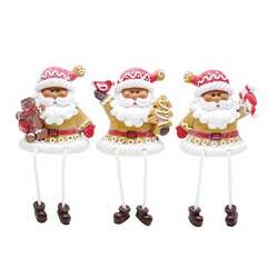 Item 501815 thumbnail Gingerbread Santa Shelf Sitter