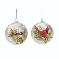 Item 502009 Glass Silky Bird Ornament