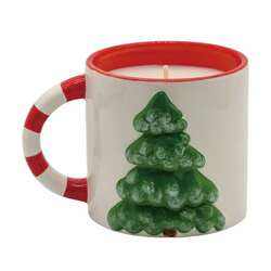 Item 502093 thumbnail Ceramic Tree Mug With Apple Cider Candle