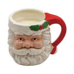 Item 502094 thumbnail Ceramic Santa Mug With Apple Cider Candle