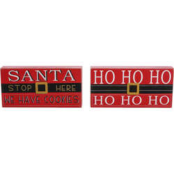 Item 505086 Santa Belt Block Sign