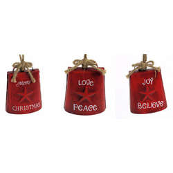 Item 505094 Red Word Bell Holiday Ornament
