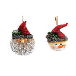 Item 505118 Woodsy Santa/Snowman Ornament