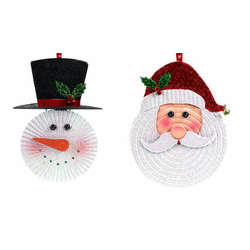 Item 505120 Snowman/Santa Head Ornament