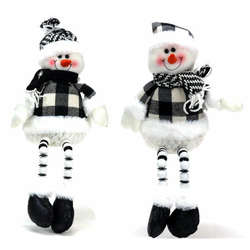 Item 505123 Checkered Snowman Shelf Sitter