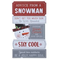 Item 505225 Snowman Words Wall Sign