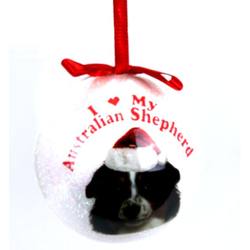 Item 507001 I Heart My Australian Shepherd Ball Ornament