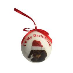 Item 507012 I Heart My Black Dachshund Ball Ornament