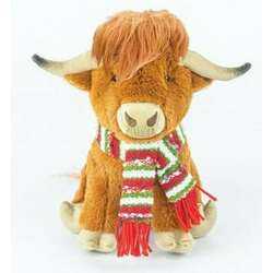 Item 509004 Highland Cow With Scarf Sitter