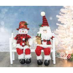 Item 509030 Winter Red Dangle Leg Snowman/Santa