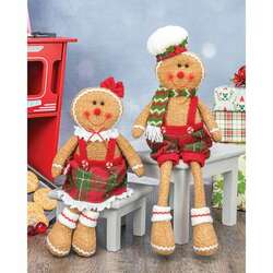 Item 509144 Plaid Gingerbread Shelf Sitter
