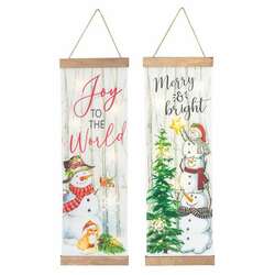Item 509152 Snowman Banner With Lights