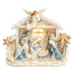 Item 509156 thumbnail Guardian Angel Nativity Tabletop With Lights