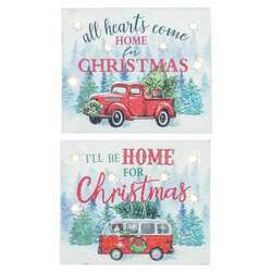 Item 509236 Home For Christmas Truck/Camper Lighted Sign