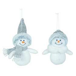 Item 509260 Silver Winter Snowman Ornament